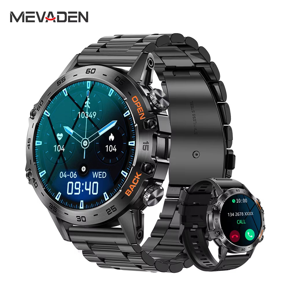 Steel 1.39 Bluetooth Call Smart Watch Men Sports Fitness Tracker Watches IP67 Waterproof Smartwatch for Android IOS MD52