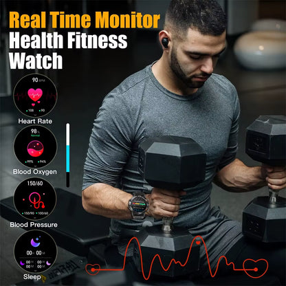 Steel 1.39 Bluetooth Call Smart Watch Men Sports Fitness Tracker Watches IP67 Waterproof Smartwatch for Android IOS MD52