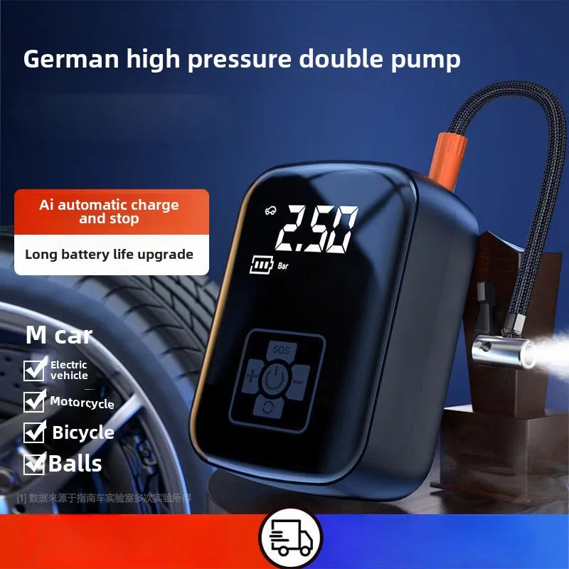 Car Mounted Wireless Inflation Pump, Portable Air Pump, Electric Small Car, Tire Inflator for Inflation