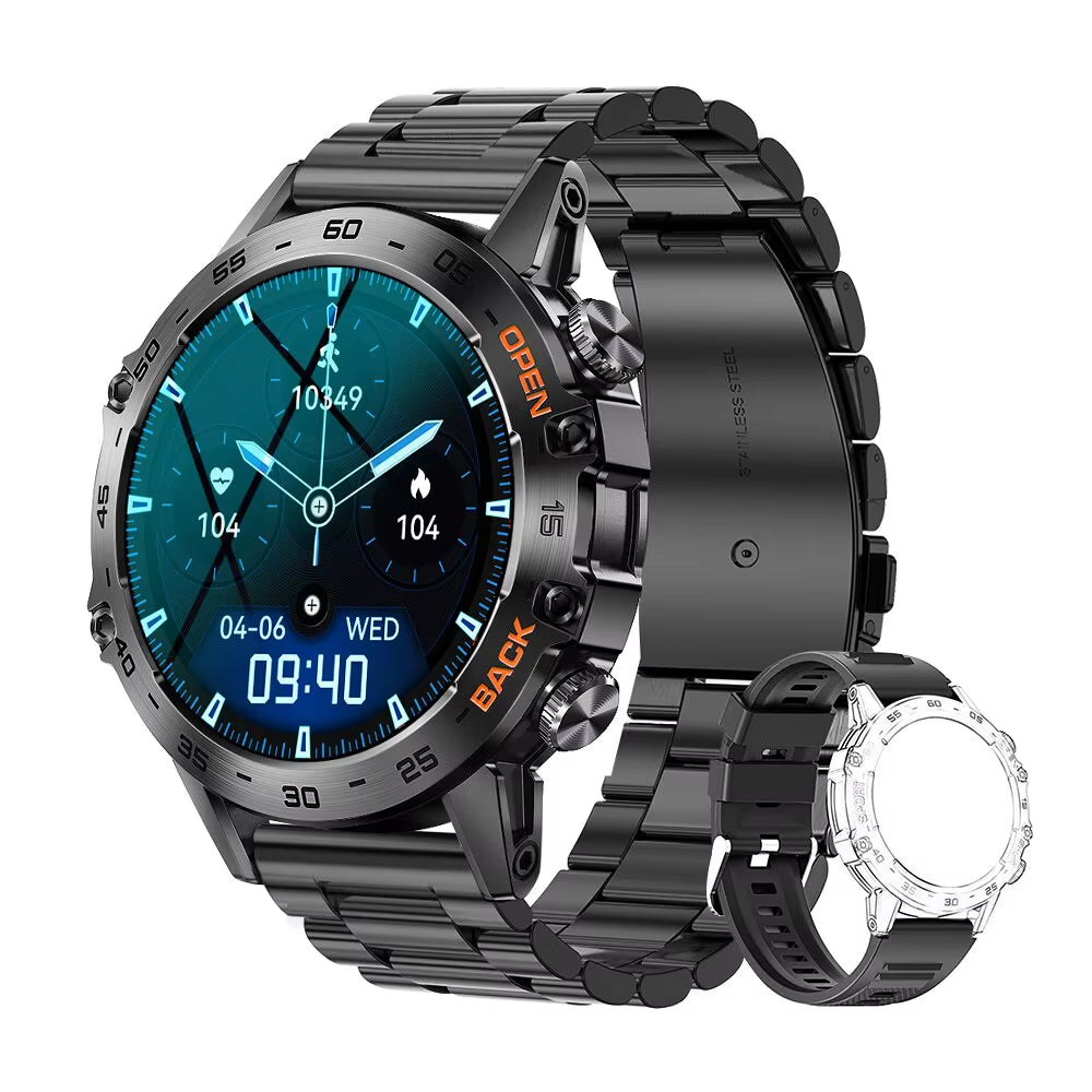 Steel 1.39 Bluetooth Call Smart Watch Men Sports Fitness Tracker Watches IP67 Waterproof Smartwatch for Android IOS MD52